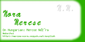 nora mercse business card